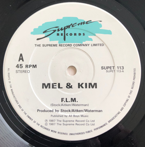 Mel & Kim - F.L.M. | Supreme Records (SUPET 113) - main