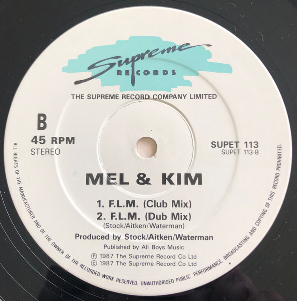 Mel & Kim - F.L.M. | Supreme Records (SUPET 113) - 2