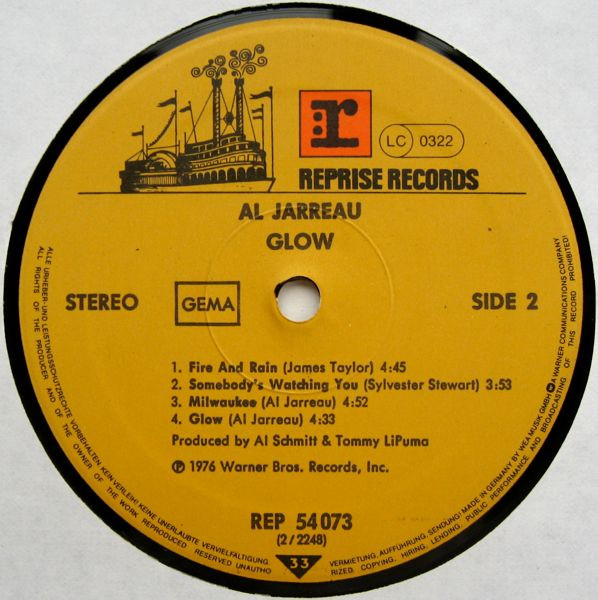 Al Jarreau - Glow | Reprise Records (REP 54 073) - 2 Al Jarreau - Glow | Reprise Records (REP 54 073) - 2