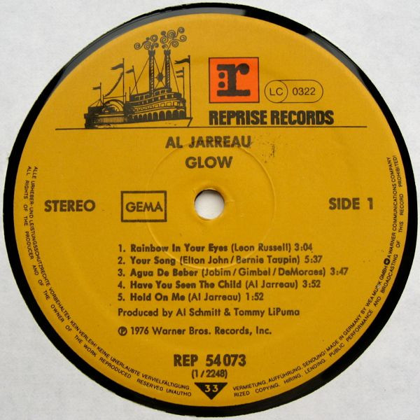 Al Jarreau - Glow | Reprise Records (REP 54 073)