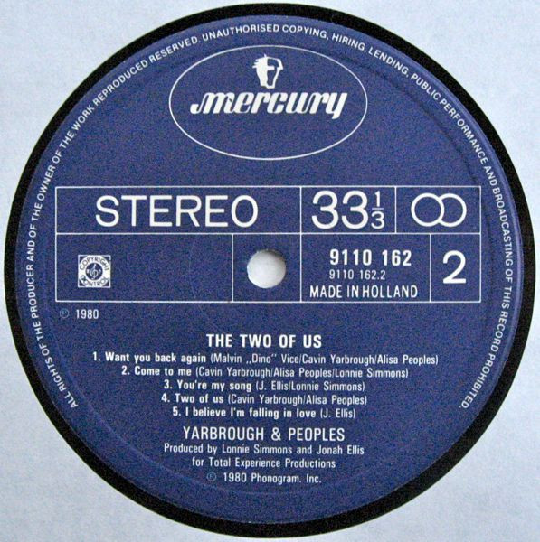 Yarbrough & Peoples - The Two Of Us | Mercury (9110 162) - 4 Yarbrough & Peoples - The Two Of Us | Mercury (9110 162) - 4