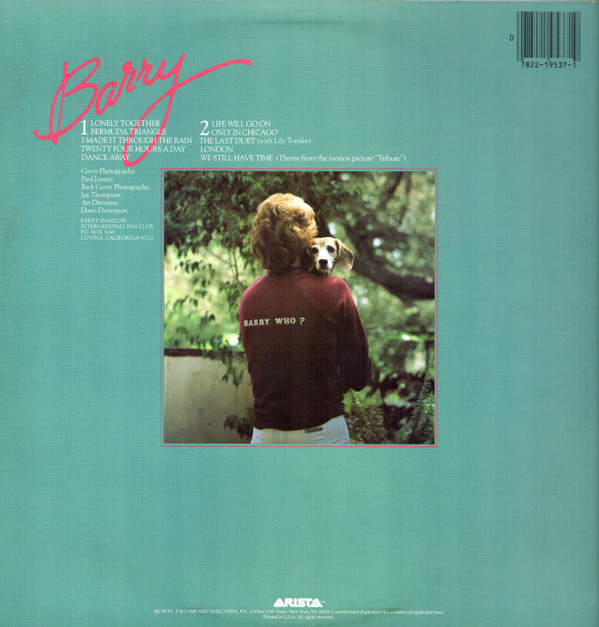 Barry Manilow - Barry | Arista (AL 9537) - 2