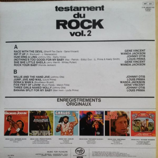 Various - Testament Du Rock Vol.2 | Music For Pleasure (2M 046-81.743) - 2 Various - Testament Du Rock Vol.2 | Music For Pleasure (2M 046-81.743) - 2