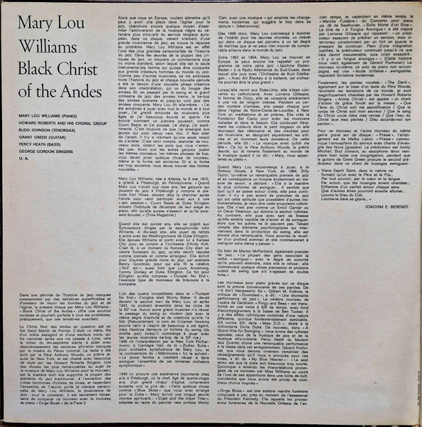 Mary Lou Williams - Black Christ Of The Andes | MPS Records (15020) - 3 Mary Lou Williams - Black Christ Of The Andes | MPS Records (15020) - 3