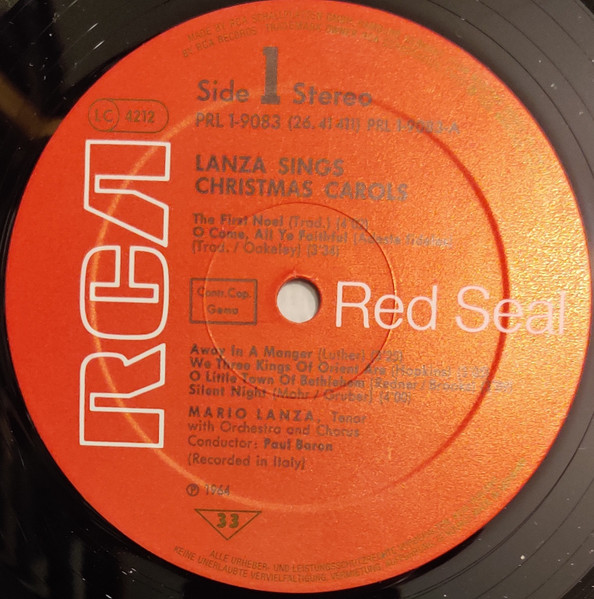 Mario Lanza - Weihnachtslieder | RCA (34210-5) - 4 Mario Lanza - Weihnachtslieder | RCA (34210-5) - 4