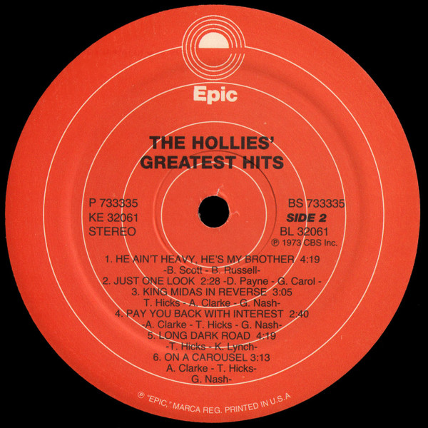 The Hollies - The Hollies' Greatest Hits | Epic (KE 32061) - 4 The Hollies - The Hollies' Greatest Hits | Epic (KE 32061) - 4