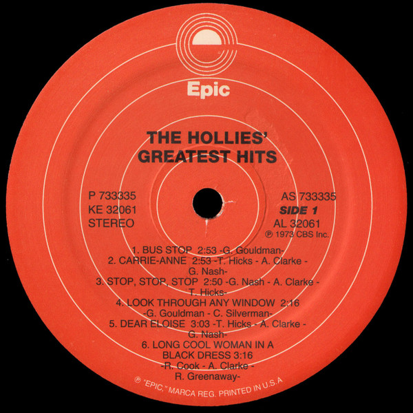 The Hollies - The Hollies' Greatest Hits | Epic (KE 32061) - 3 The Hollies - The Hollies' Greatest Hits | Epic (KE 32061) - 3