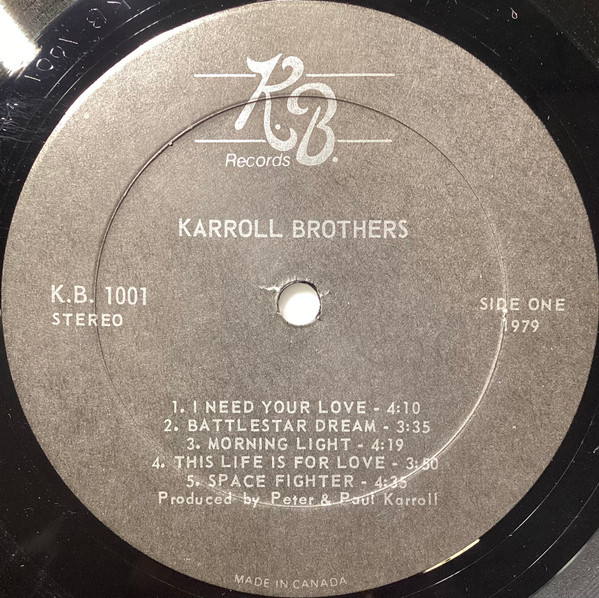 Karroll Brothers - Karroll Brothers | K.B. Records (K.B. 1001) - 3 Karroll Brothers - Karroll Brothers | K.B. Records (K.B. 1001) - 3