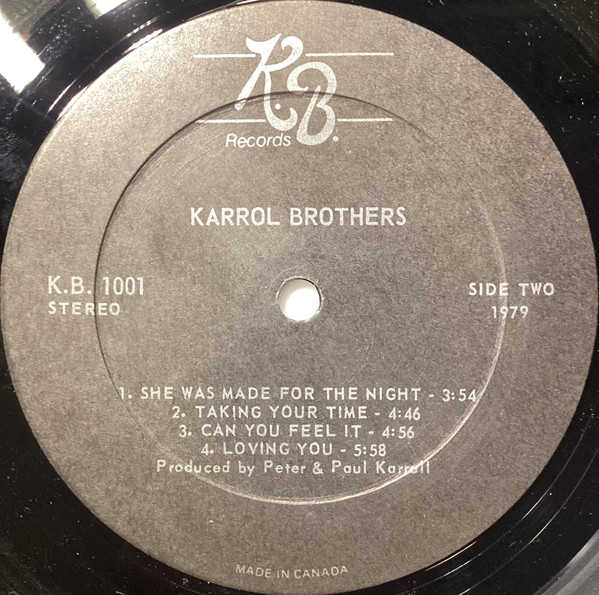 Karroll Brothers - Karroll Brothers | K.B. Records (K.B. 1001) - 4 Karroll Brothers - Karroll Brothers | K.B. Records (K.B. 1001) - 4