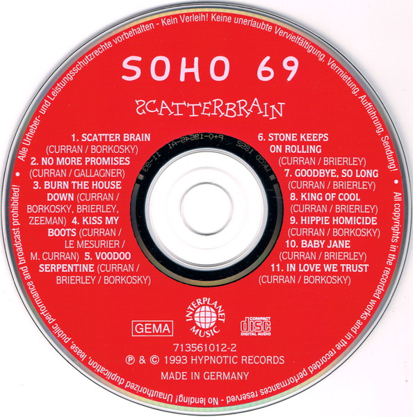 Soho 69 - Scatterbrain | Hypnotic Records (713561012-2) - 3 Soho 69 - Scatterbrain | Hypnotic Records (713561012-2) - 3