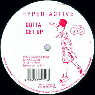 Hyperactive - Gotta Get Up / Comin' Down Ruff | Hyperactive Productions (HYPR 001) - main Hyperactive - Gotta Get Up / Comin' Down Ruff | Hyperactive Productions (HYPR 001) - main