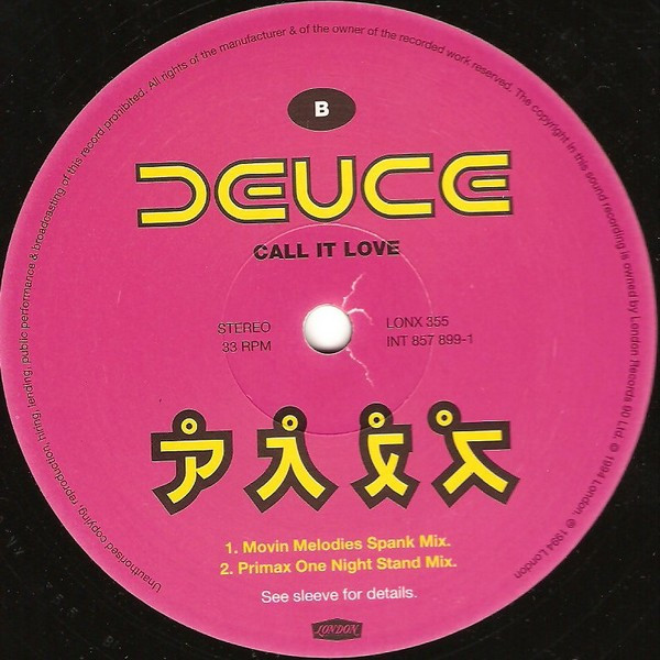 Deuce - Call It Love | London Records (LONX 355) - 4