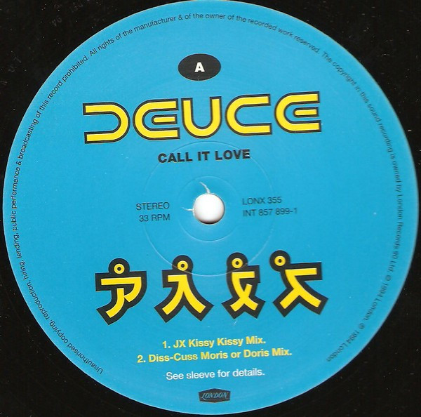Deuce - Call It Love | London Records (LONX 355) - 3