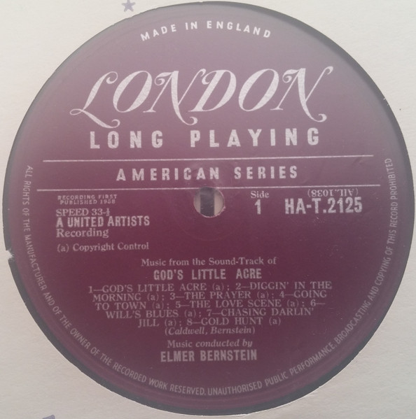 Elmer Bernstein - God's Little Acre | London Records (HA-T2125) - 3 Elmer Bernstein - God's Little Acre | London Records (HA-T2125) - 3