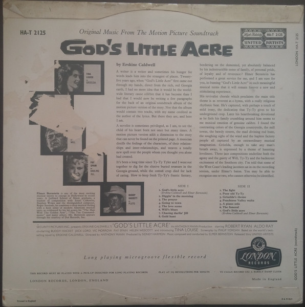 Elmer Bernstein - God's Little Acre | London Records (HA-T2125) - 2 Elmer Bernstein - God's Little Acre | London Records (HA-T2125) - 2