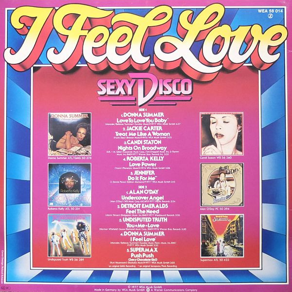 Various - I Feel Love - Sexy Disco | WEA International (WEA 58 014) - main