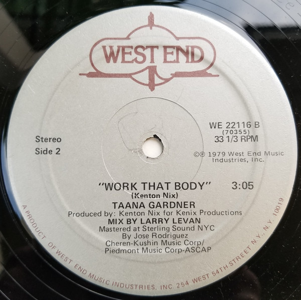 Taana Gardner - Work That Body | West End Records (WE 22116) - 2 Taana Gardner - Work That Body | West End Records (WE 22116) - 2