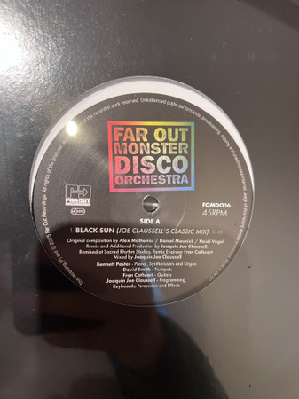 Far Out Monster Disco Orchestra - Black Sun (Joe Claussell Remixes) | Far Out Recordings (FOMD016)