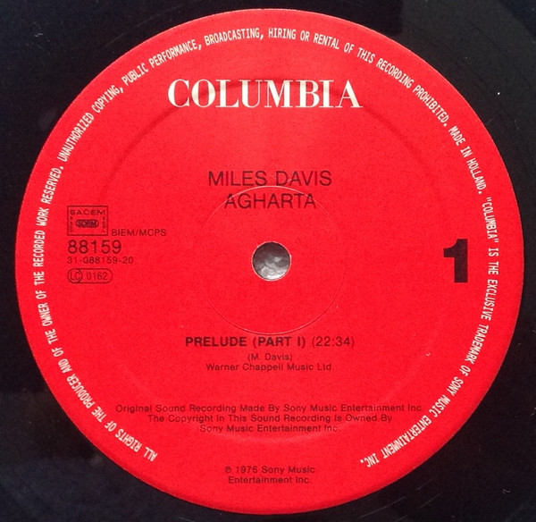 Miles Davis - Agharta | Columbia (88159) - 4