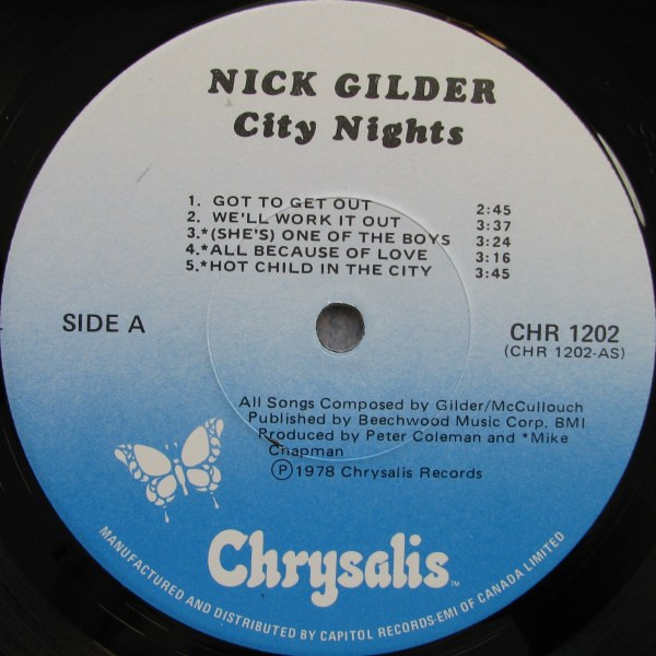 Nick Gilder - City Nights | Chrysalis (CHR 1202) - 3 Nick Gilder - City Nights | Chrysalis (CHR 1202) - 3