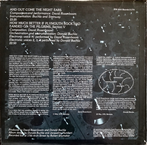 David Rosenboom & Donald Buchla - Collaboration In Performance | 1750 Arch Records (S-1774) - 2 David Rosenboom & Donald Buchla - Collaboration In Performance | 1750 Arch Records (S-1774) - 2
