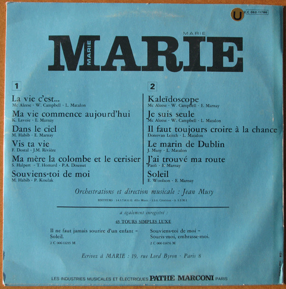 Marie - Marie | Pathé (2C 062-11786) - 2