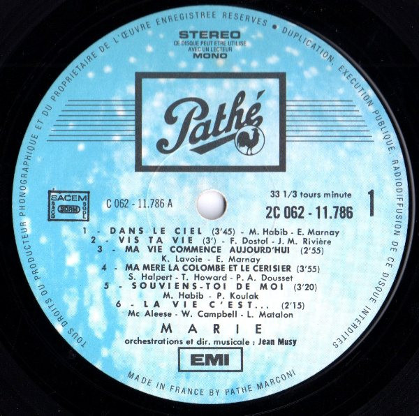 Marie - Marie | Pathé (2C 062-11786) - 3