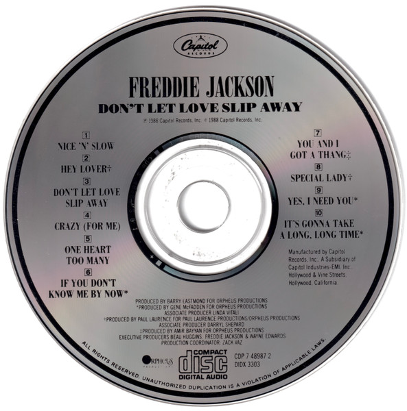 Freddie Jackson - Don't Let Love Slip Away | Capitol Records (CDP 7 48987 2) - 3