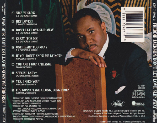 Freddie Jackson - Don't Let Love Slip Away | Capitol Records (CDP 7 48987 2) - 2