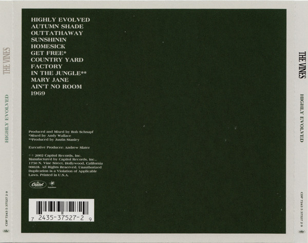 The Vines - Highly Evolved | Capitol Records (CDP 7243 5 37527 2 9) - 2