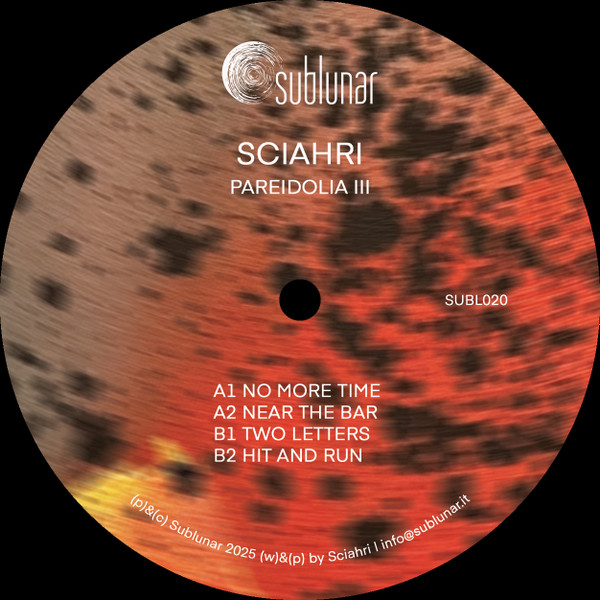 Sciahri - Pareidolia III | Sublunar (SUBL020)