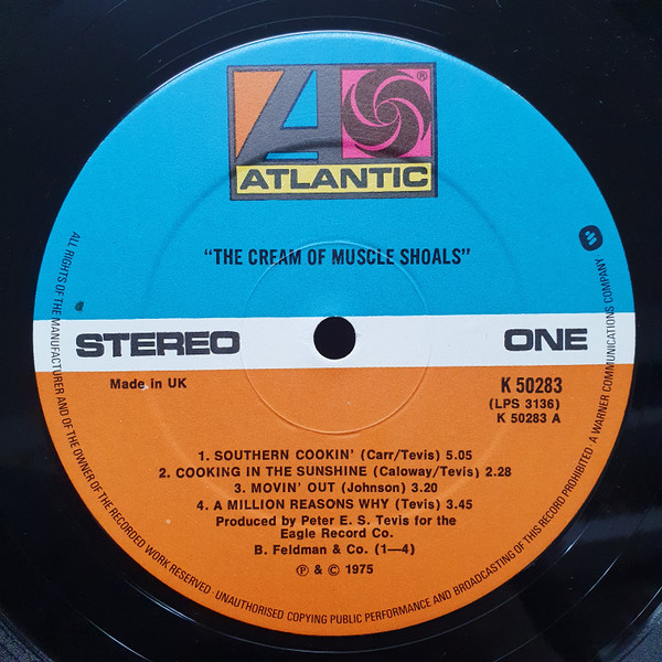 The Muscle Shoals - The Cream Of Muscle Shoals | Atlantic (K 50283) - 3