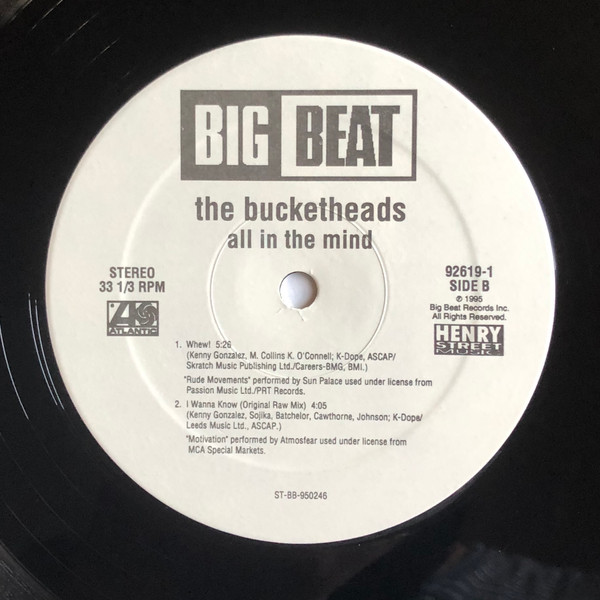 The Bucketheads - All In The Mind | Big Beat (92619-1) - 4