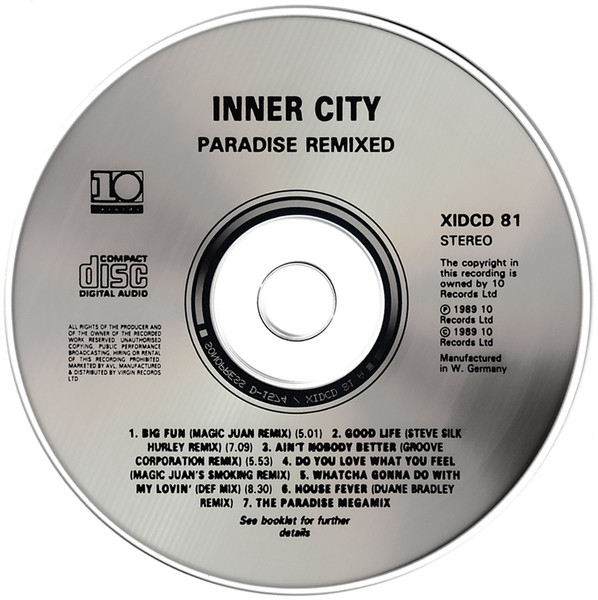 Inner City - Paradise Remixed | 10 Records (XIDCD 81) - 3 Inner City - Paradise Remixed | 10 Records (XIDCD 81) - 3