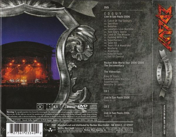 Edguy - Fucking With F*** (Live) CD | Nuclear Blast (NB 2334-0) - 2 Edguy - Fucking With F*** (Live) CD | Nuclear Blast (NB 2334-0) - 2