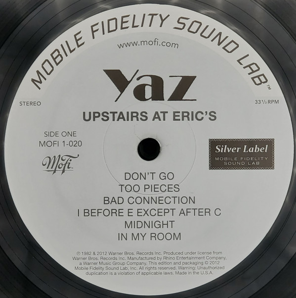Yazoo - Upstairs At Eric's | Mobile Fidelity Sound Lab (MOFI 1-020) - main