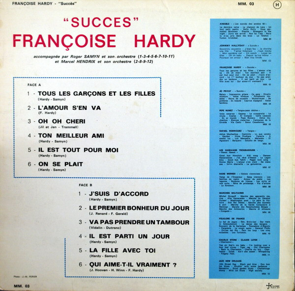 Françoise Hardy - Succes | Mondio Music (MM. 03) - main