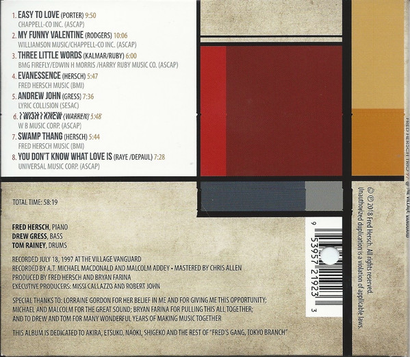 The Fred Hersch Trio - @ The Village Vanguard | Palmetto Records (none) - 2