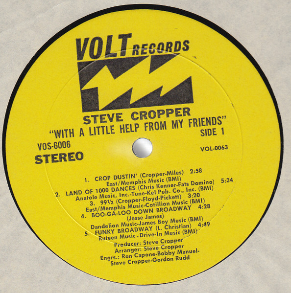 Steve Cropper - With A Little Help From My Friends | Volt (VOS-6006) - 3 Steve Cropper - With A Little Help From My Friends | Volt (VOS-6006) - 3