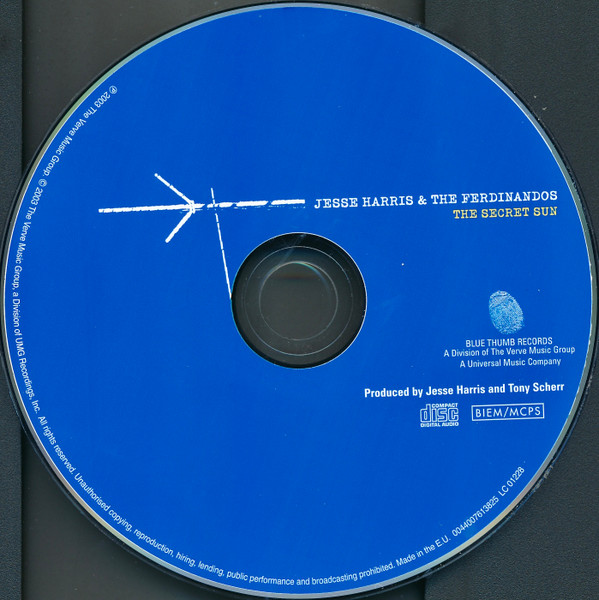 Jesse Harris & The Ferdinandos - The Secret Sun | Blue Thumb Records (0044007613825) - 3