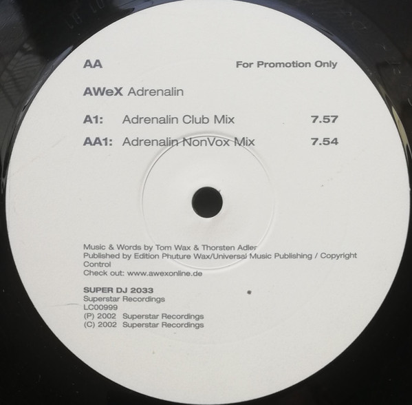 AWeX - Adrenalin | Superstar Recordings (Super DJ 2033) - 3 AWeX - Adrenalin | Superstar Recordings (Super DJ 2033) - 3