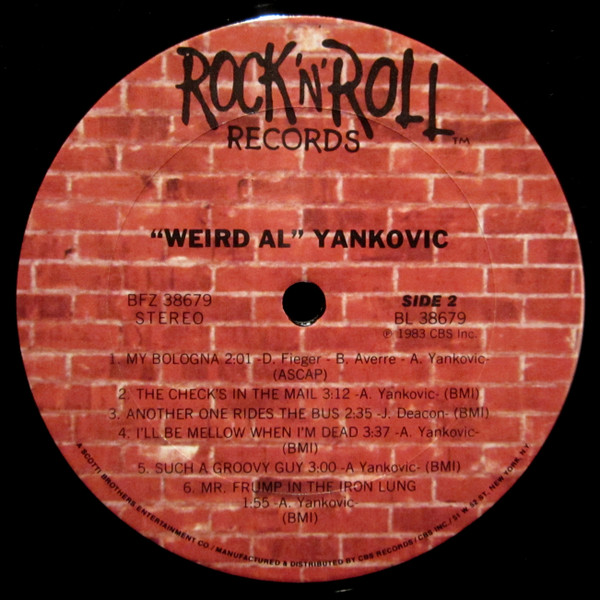 "Weird Al" Yankovic - "Weird Al" Yankovic | Rock 'N' Roll Records (BFZ 38679) - 4 "Weird Al" Yankovic - "Weird Al" Yankovic | Rock 'N' Roll Records (BFZ 38679) - 4