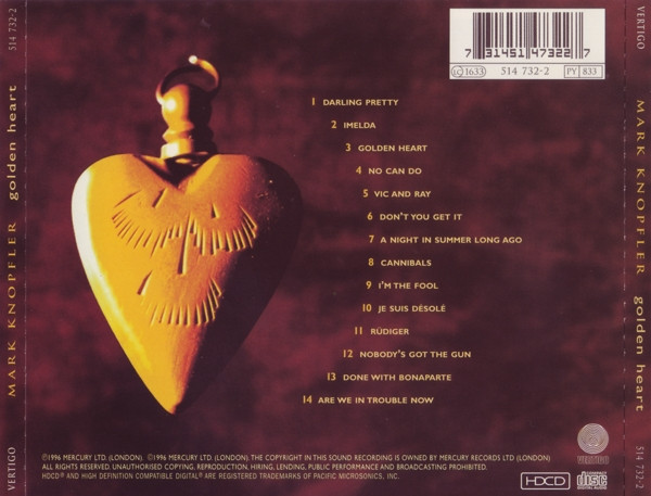 Mark Knopfler - Golden Heart | Vertigo (514 732-2) - 2