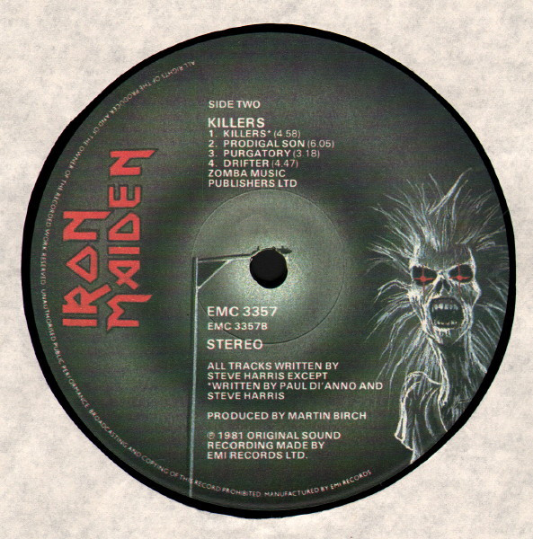 Iron Maiden - Killers | EMI (EMC 3357) - 4 Iron Maiden - Killers | EMI (EMC 3357) - 4