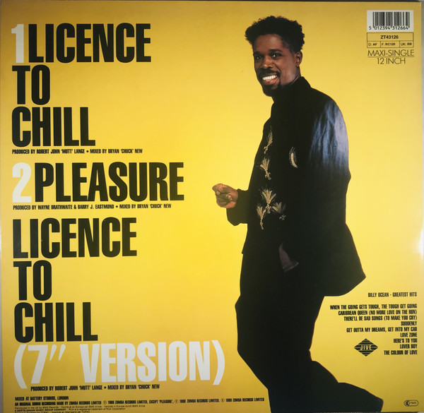 Billy Ocean - Licence To Chill | Jive (ZT 43126) - 2 Billy Ocean - Licence To Chill | Jive (ZT 43126) - 2