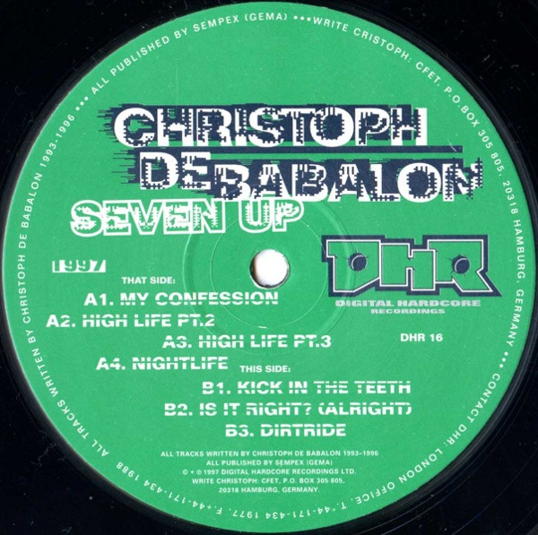 Christoph De Babalon - Seven Up | Digital Hardcore Recordings (DHR) (DHR 16) - main Christoph De Babalon - Seven Up | Digital Hardcore Recordings (DHR) (DHR 16) - main