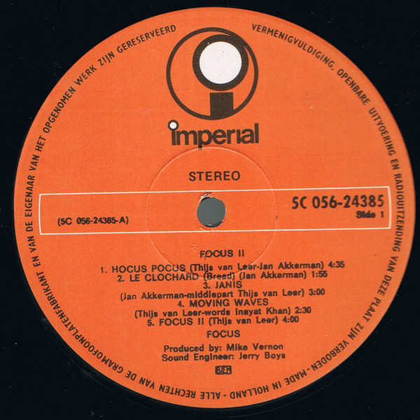 Focus - Focus II | Imperial (5C 056-24385) - 3