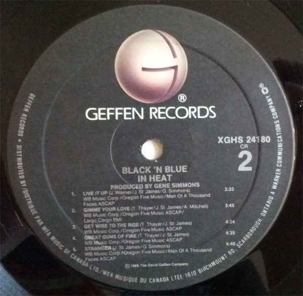 Black 'N Blue - In Heat | Geffen Records (XGHS 24180) - 3 Black 'N Blue - In Heat | Geffen Records (XGHS 24180) - 3