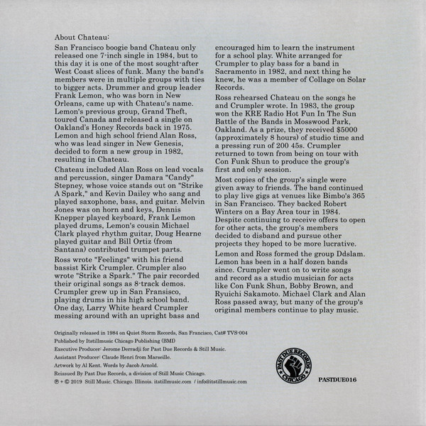 Chateau - Feelings / Strike A Spark | Past Due (PASTDUE016) - 2