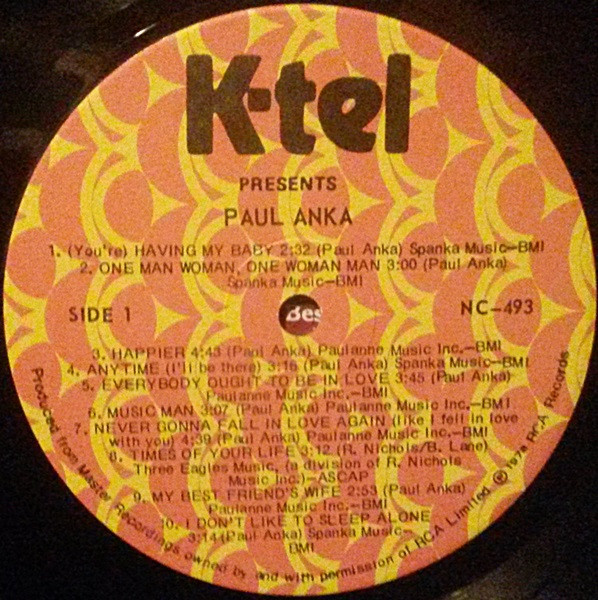 Paul Anka - Paul Anka | K-Tel (NC-493) - 3 Paul Anka - Paul Anka | K-Tel (NC-493) - 3